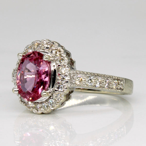 'Le Vian' Pink Sapphire & Diamond Ring | 1.10ct, 0.35ctw | SZ 5 |