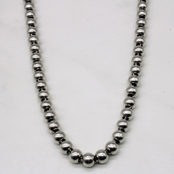 Platinum Bead Necklace | 23