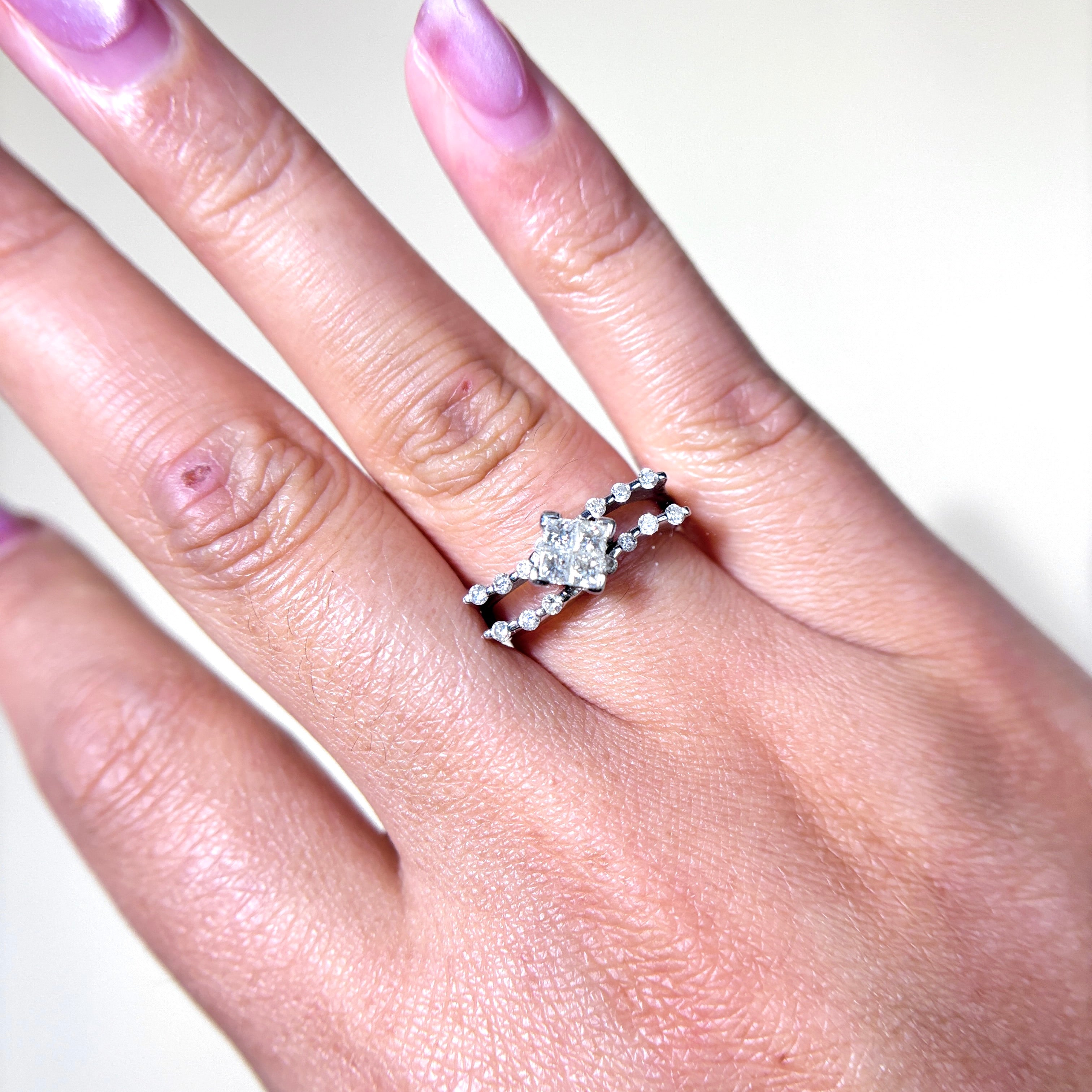 18k White Gold Diamond Ring | 0.62ctw | SZ 6.75