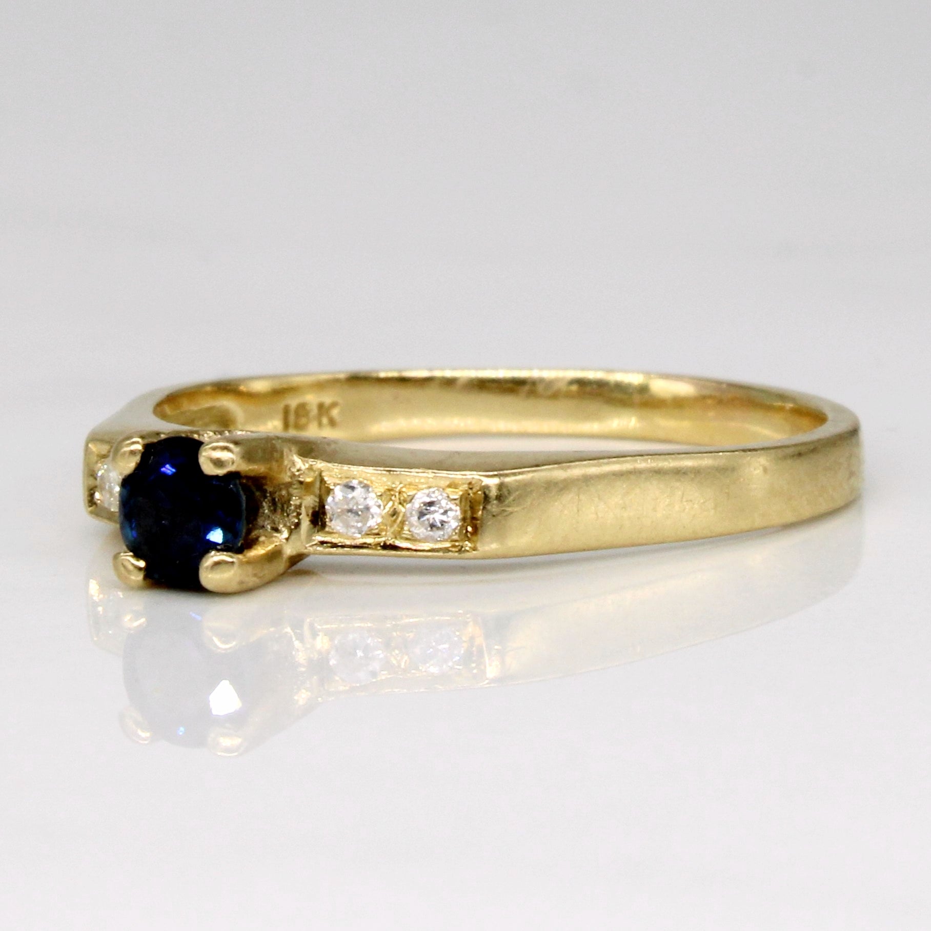 Sapphire & Diamond Ring | 0.18ct, 0.04ctw | SZ 7.25 |