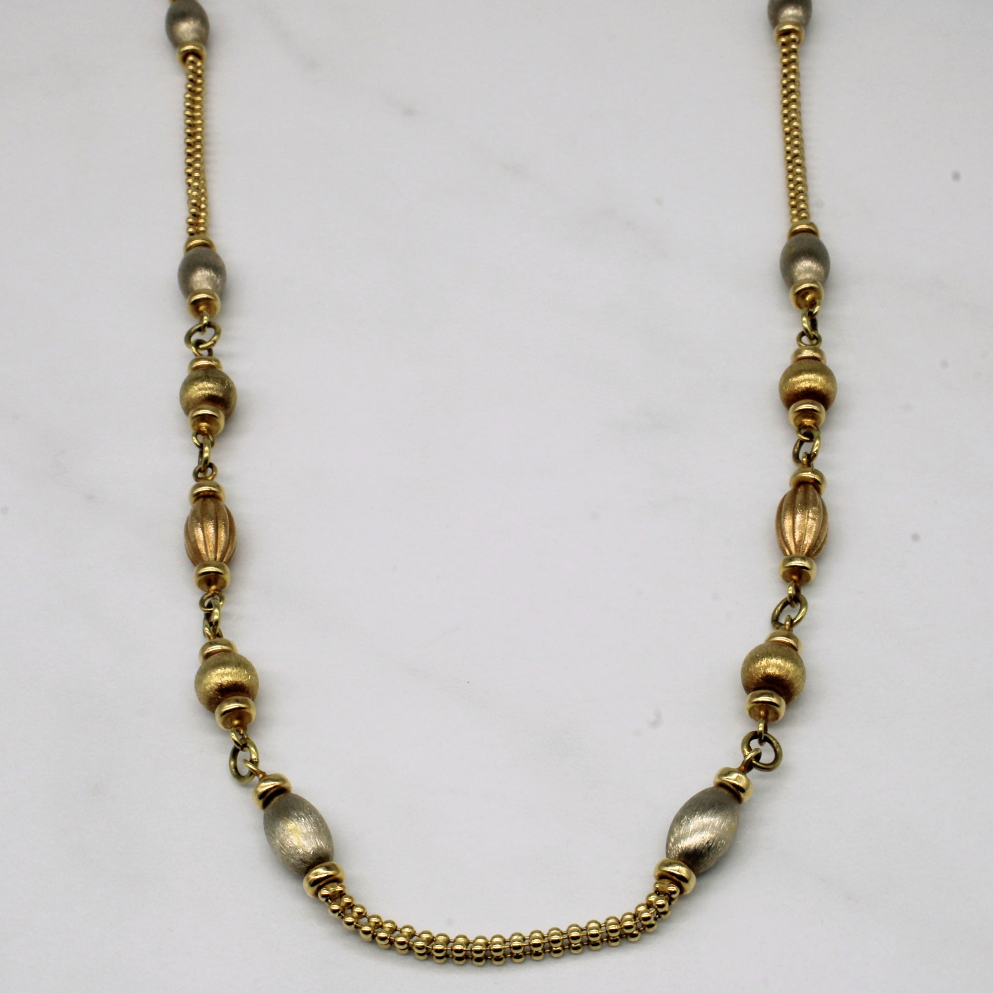 14k Tri Tone Gold Necklace | 28