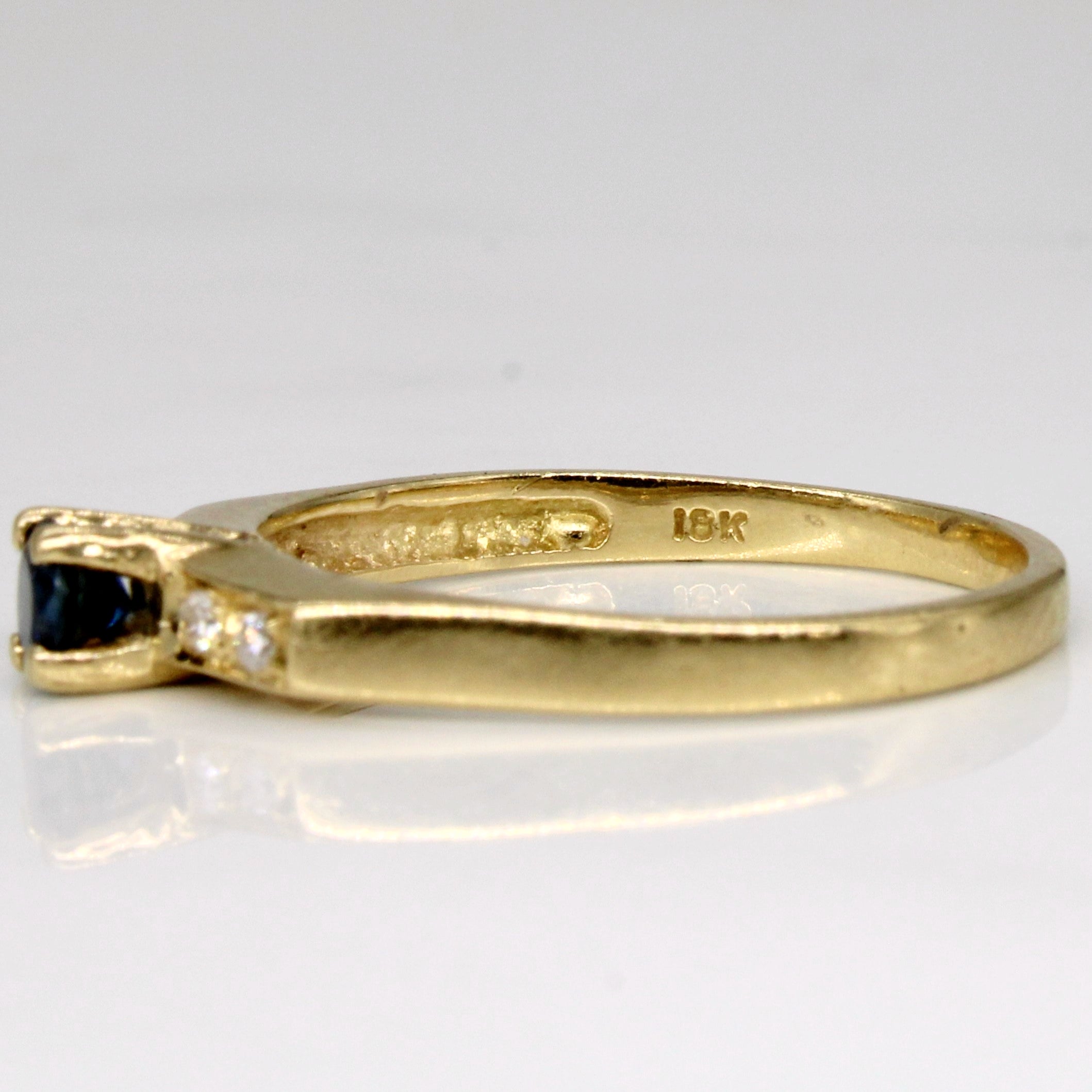 Sapphire & Diamond Ring | 0.18ct, 0.04ctw | SZ 7.25 |
