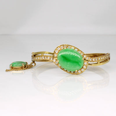 Jadeite & Diamond Bracelet | 12.50ctw, 1.00ctw | 5