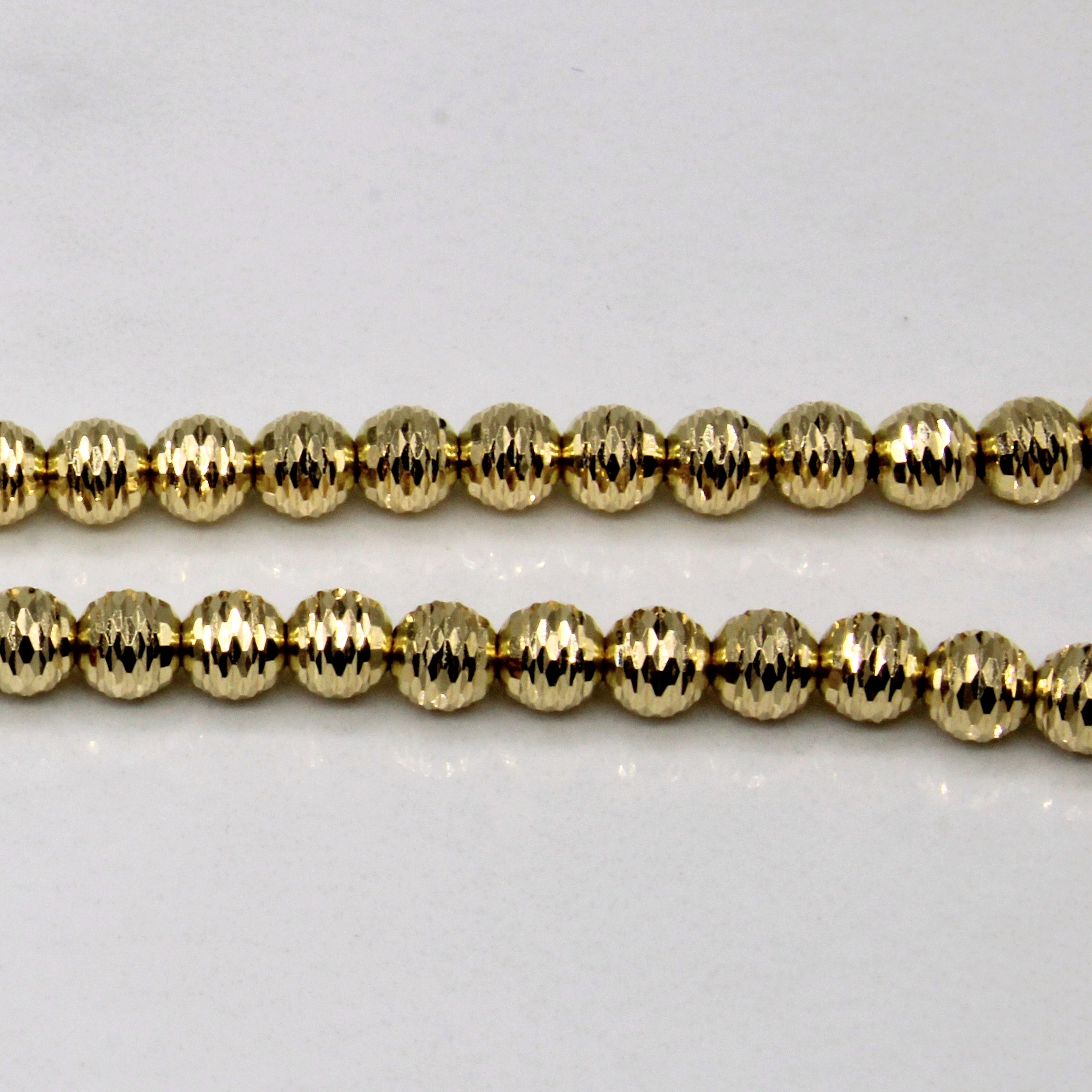 18k Yellow Gold Beaded Chain | 17" |