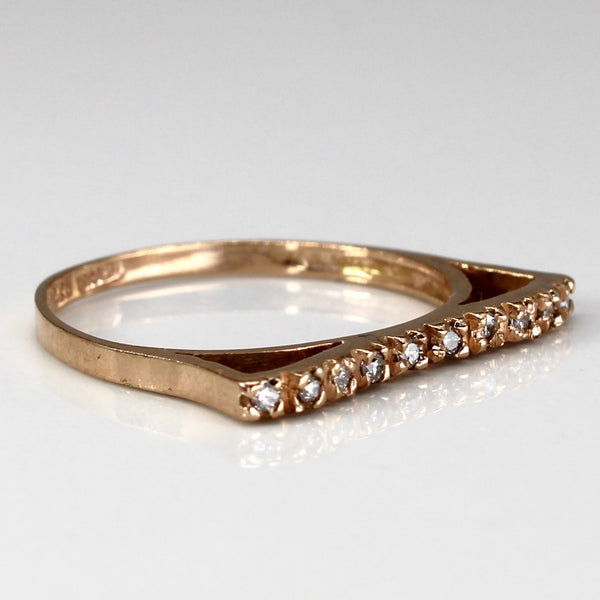 Pave Diamond Yellow Gold Ring | 0.10ctw | SZ 8 |