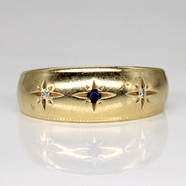 Sapphire & Diamond Ring | 0.03ct, 0.02ctw | SZ 10.25 |