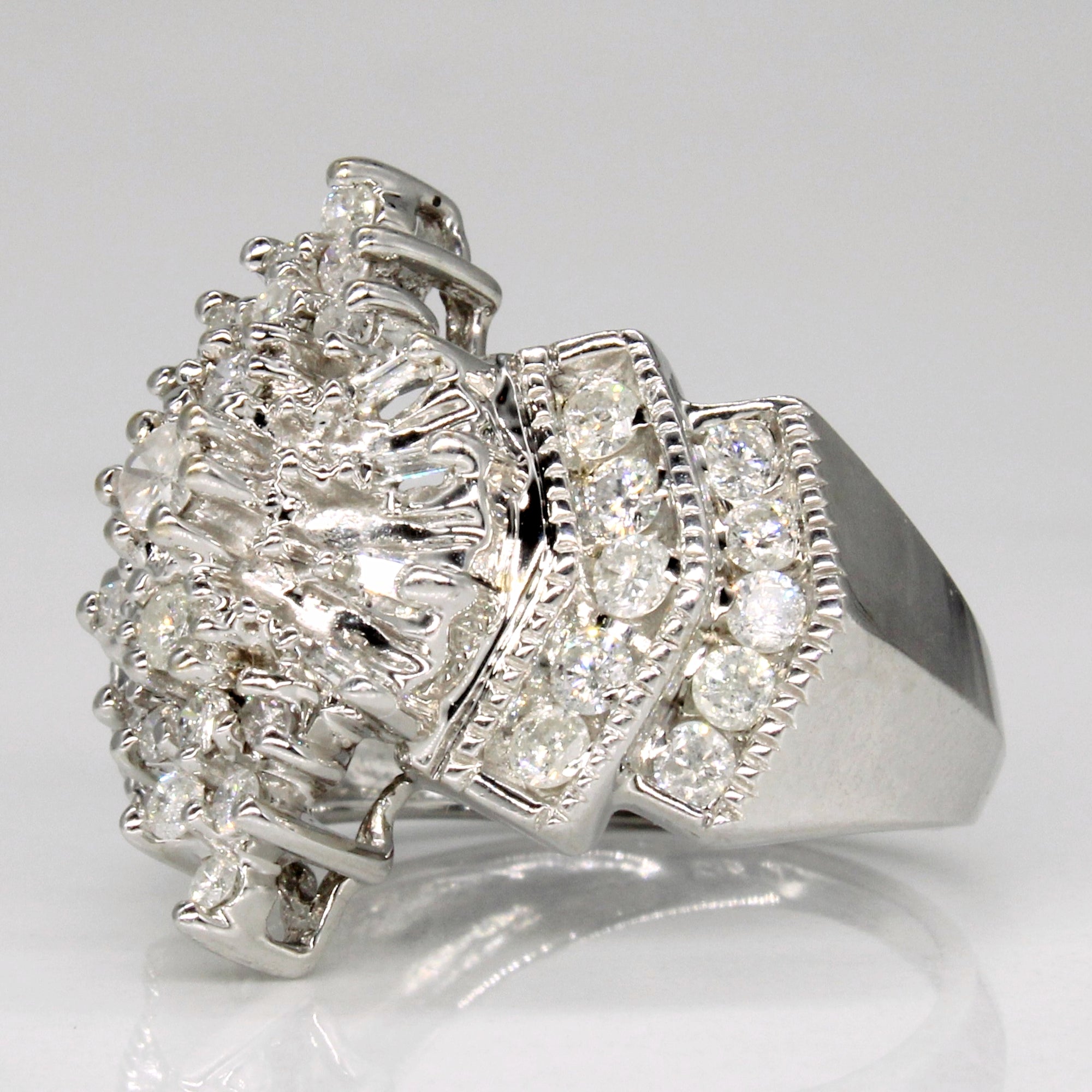 Diamond Cocktail Ring | 0.76ctw | SZ 5.75 |