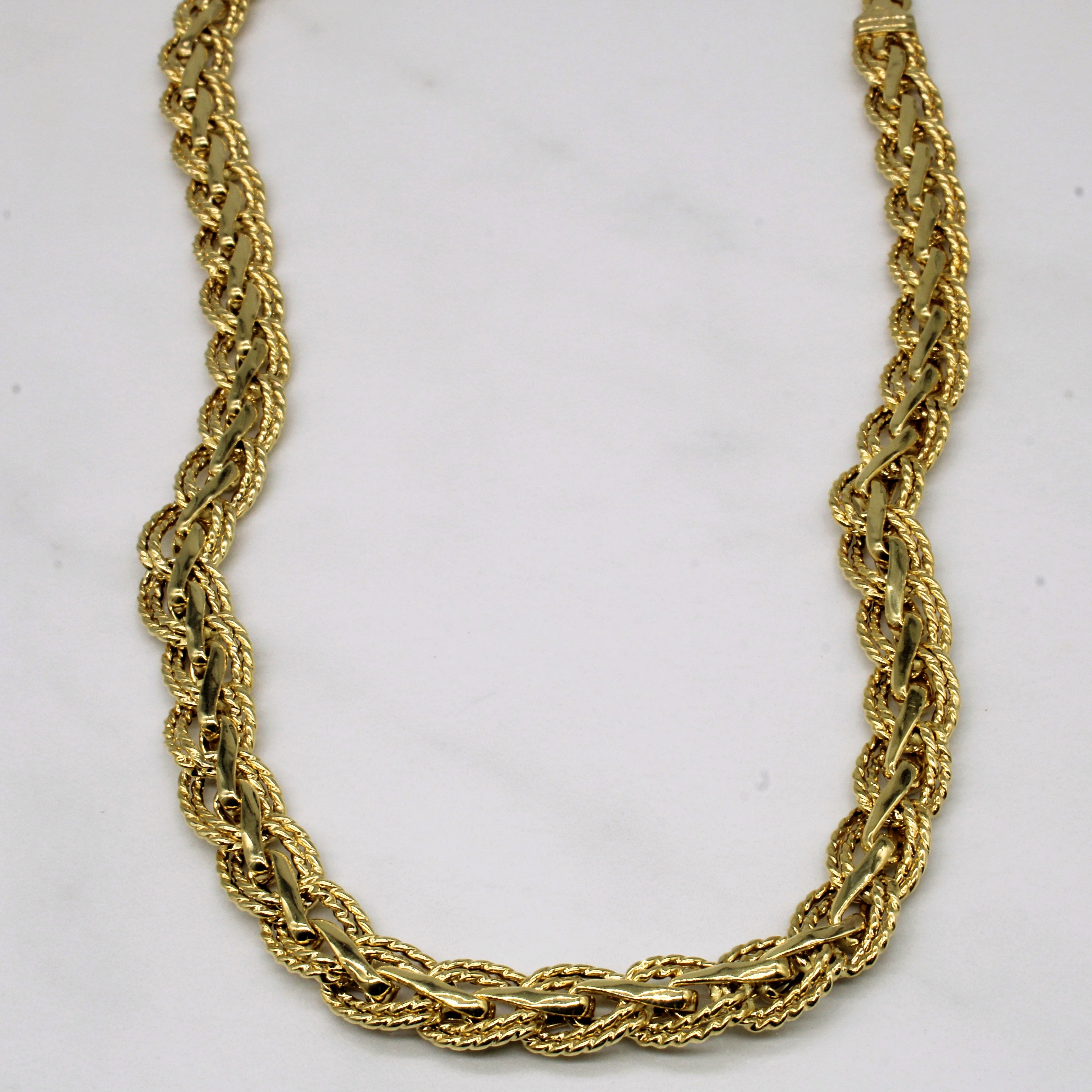 14k Yellow Gold Woven Chain | 18" |