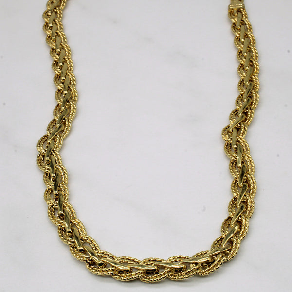 14k Yellow Gold Woven Chain | 18