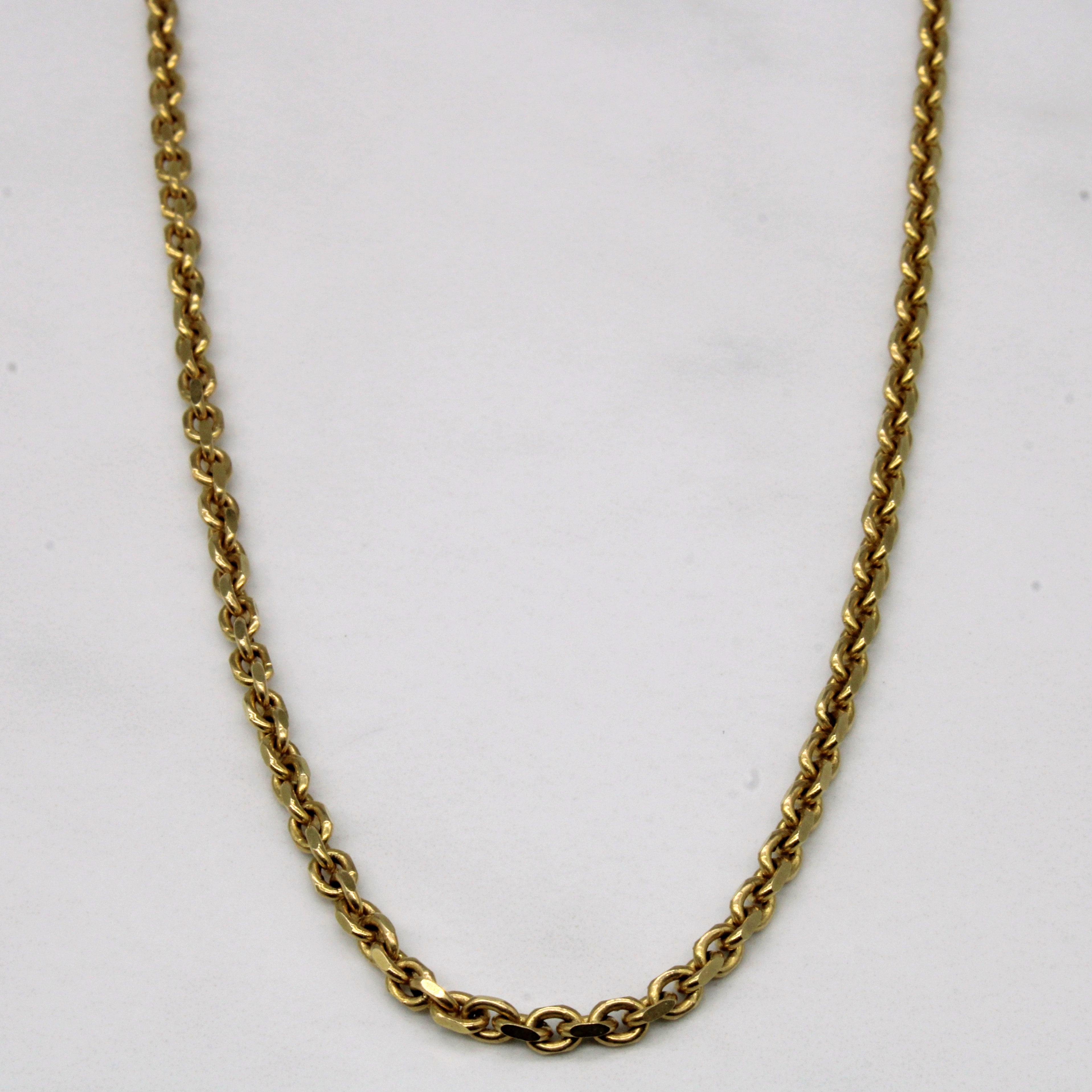 14k Yellow Gold Oval Link Chain | 18" |