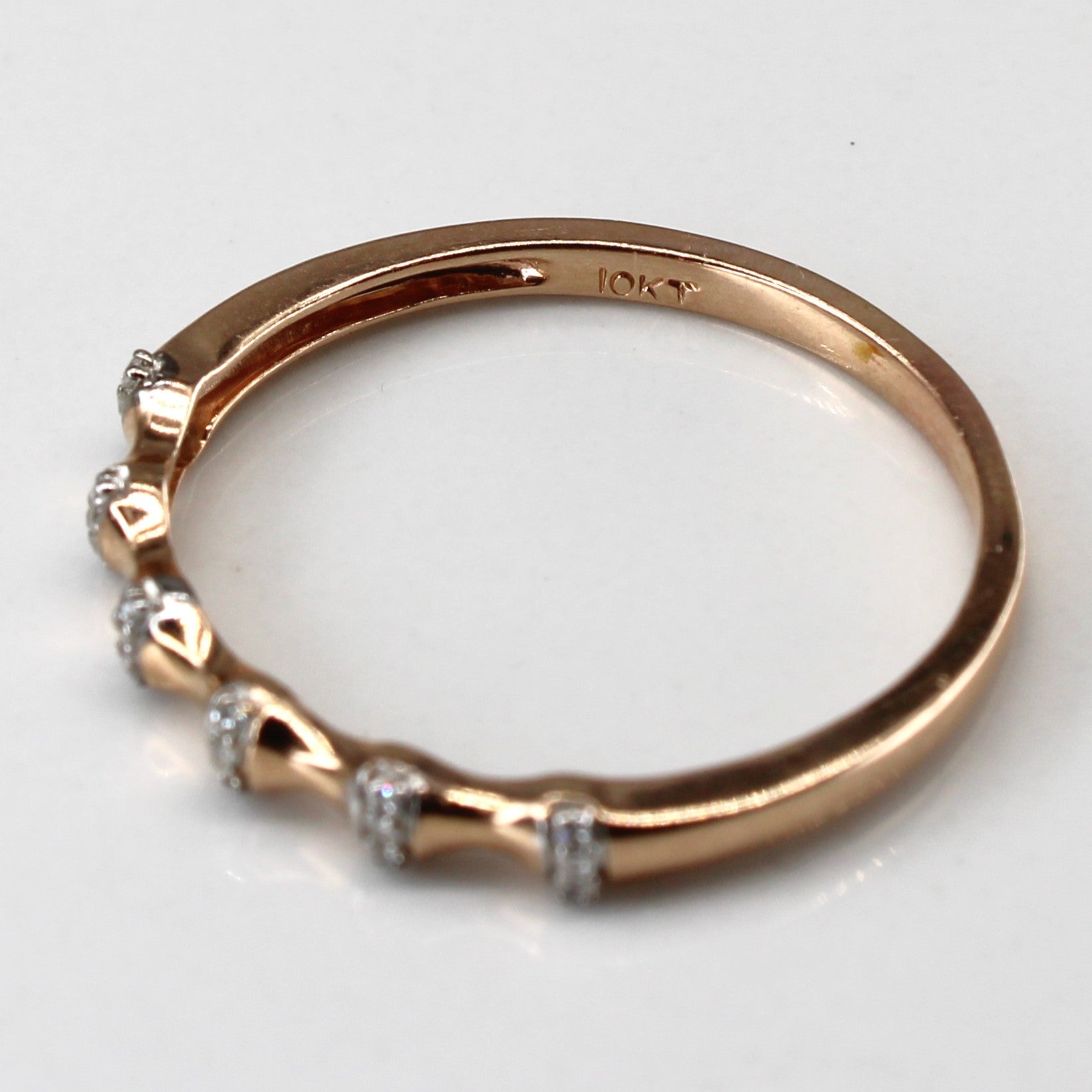 Diamond Rose Gold Ring | 0.06ctw| SZ 11.5 |