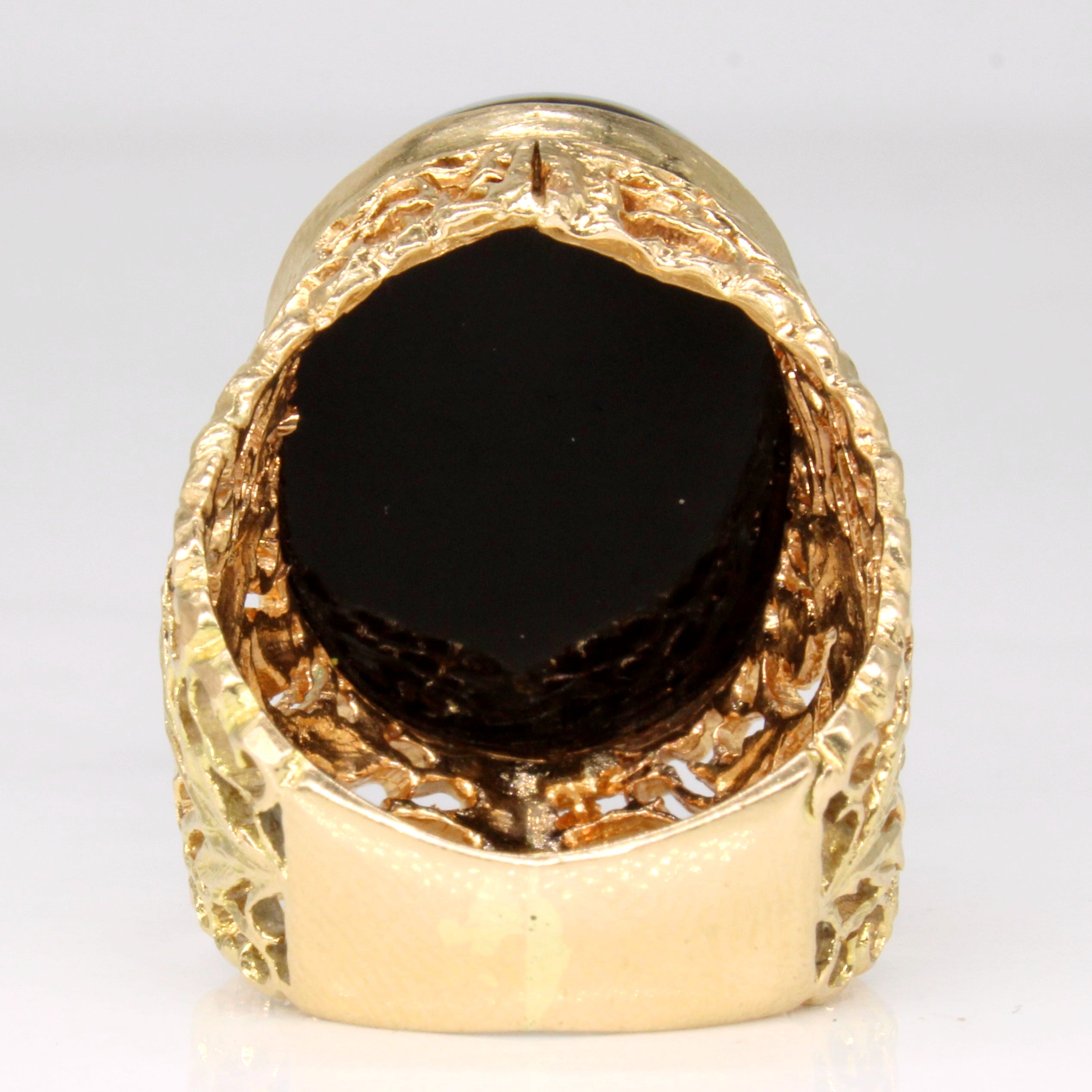 Intaglio Carved Onyx Ring | 11.00ct | SZ 7 |