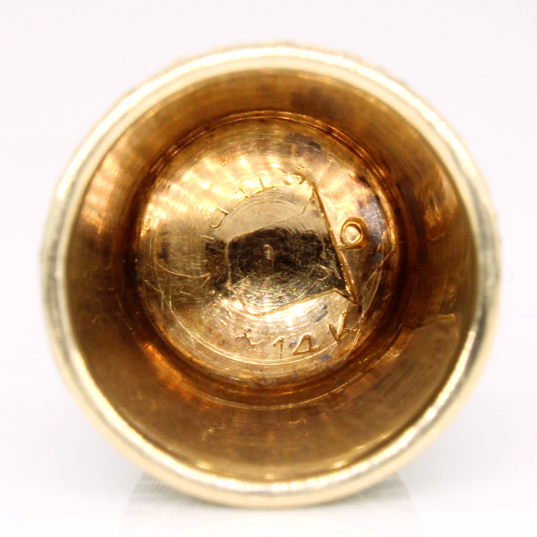 14k Yellow Gold Plated Sterling Silver Thimble