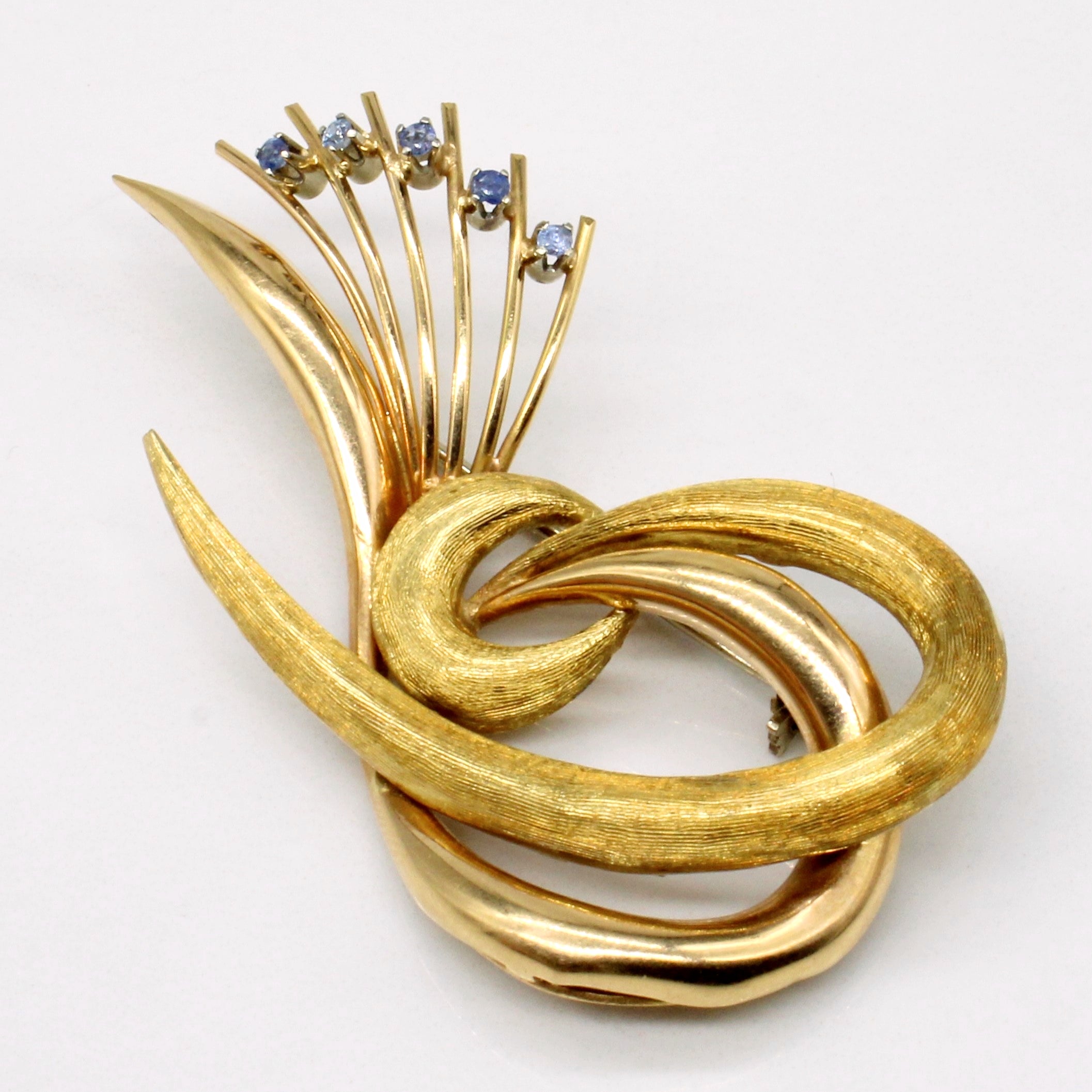 Ornate Sapphire Brooch | 0.16ctw |