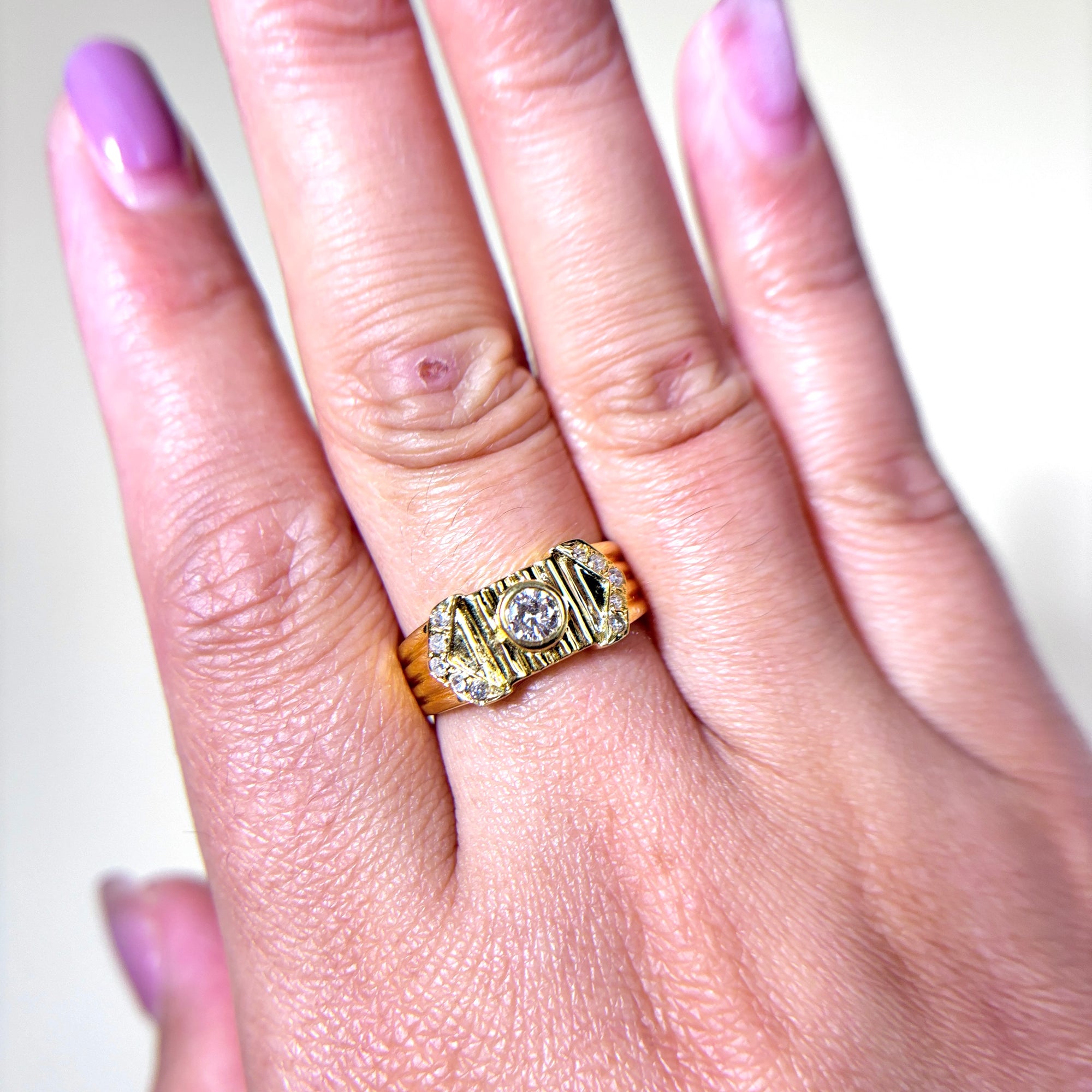 18k Yellow Gold Diamond Ring | 0.36ctw | SZ 7.5