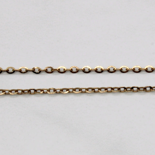 10k Yellow Gold Oval Link Chain | 22