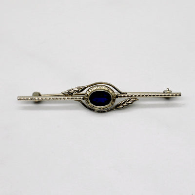 Synthetic Sapphire Pin | 0.95ct |