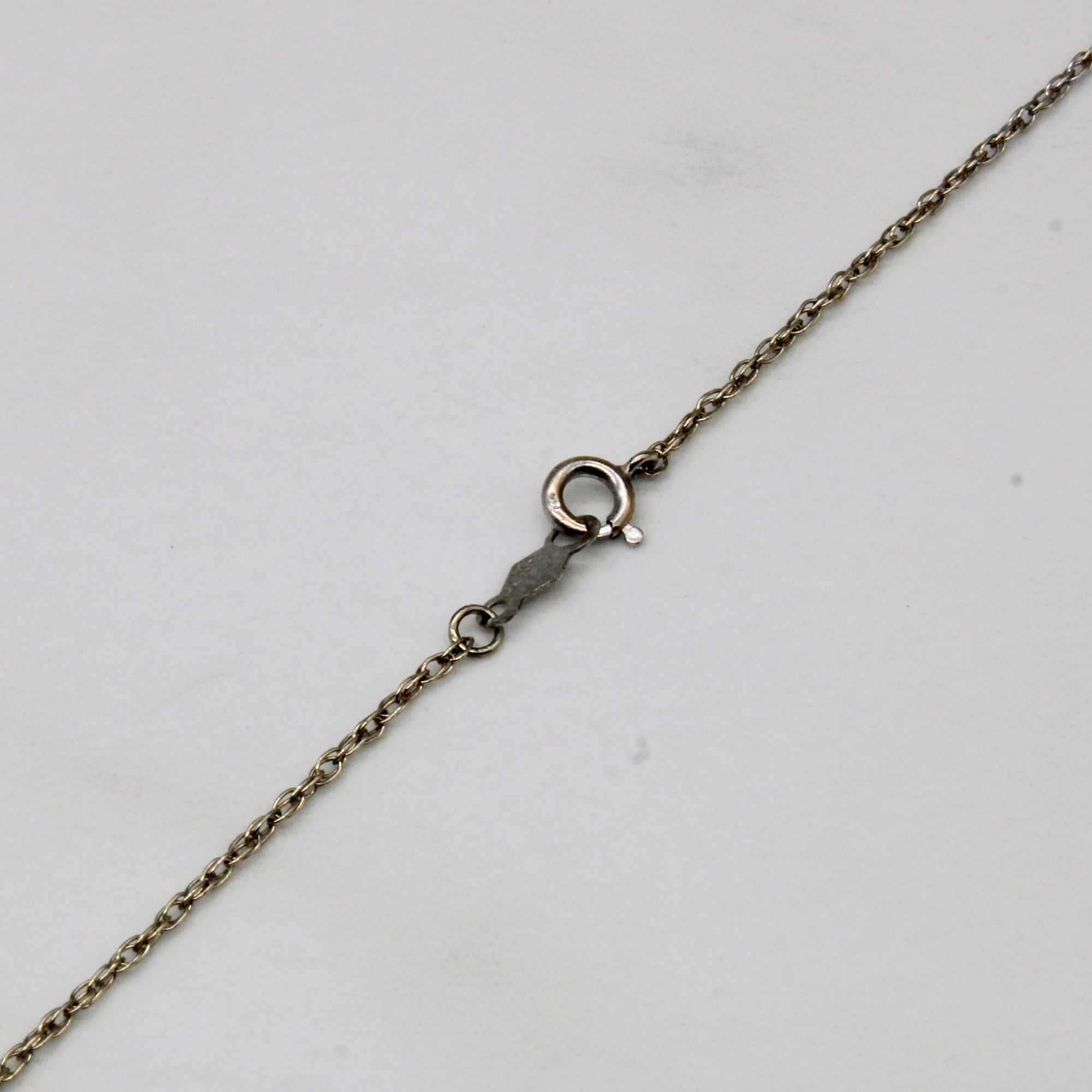 Diamond Accent 14k White Gold Necklace | 15