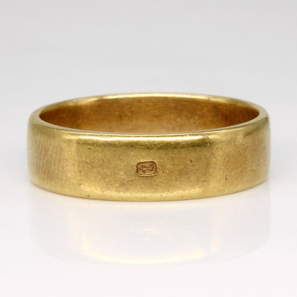 1874 Hallmarked 18k Yellow Gold 't' Stamp Ring SZ