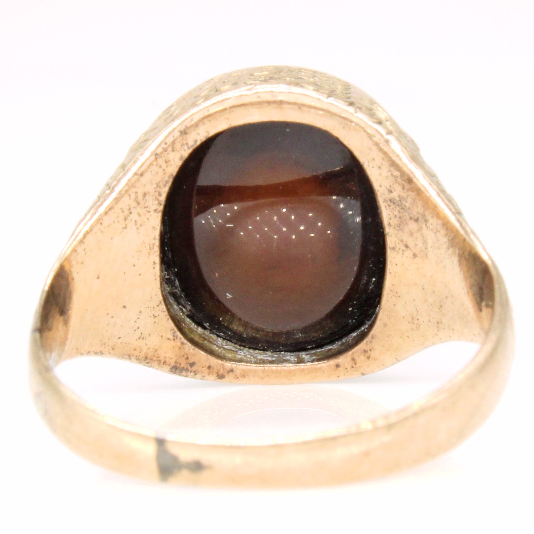 Carved Onyx Intaglio 9k Ring | 2.30ct | SZ 4.75 |