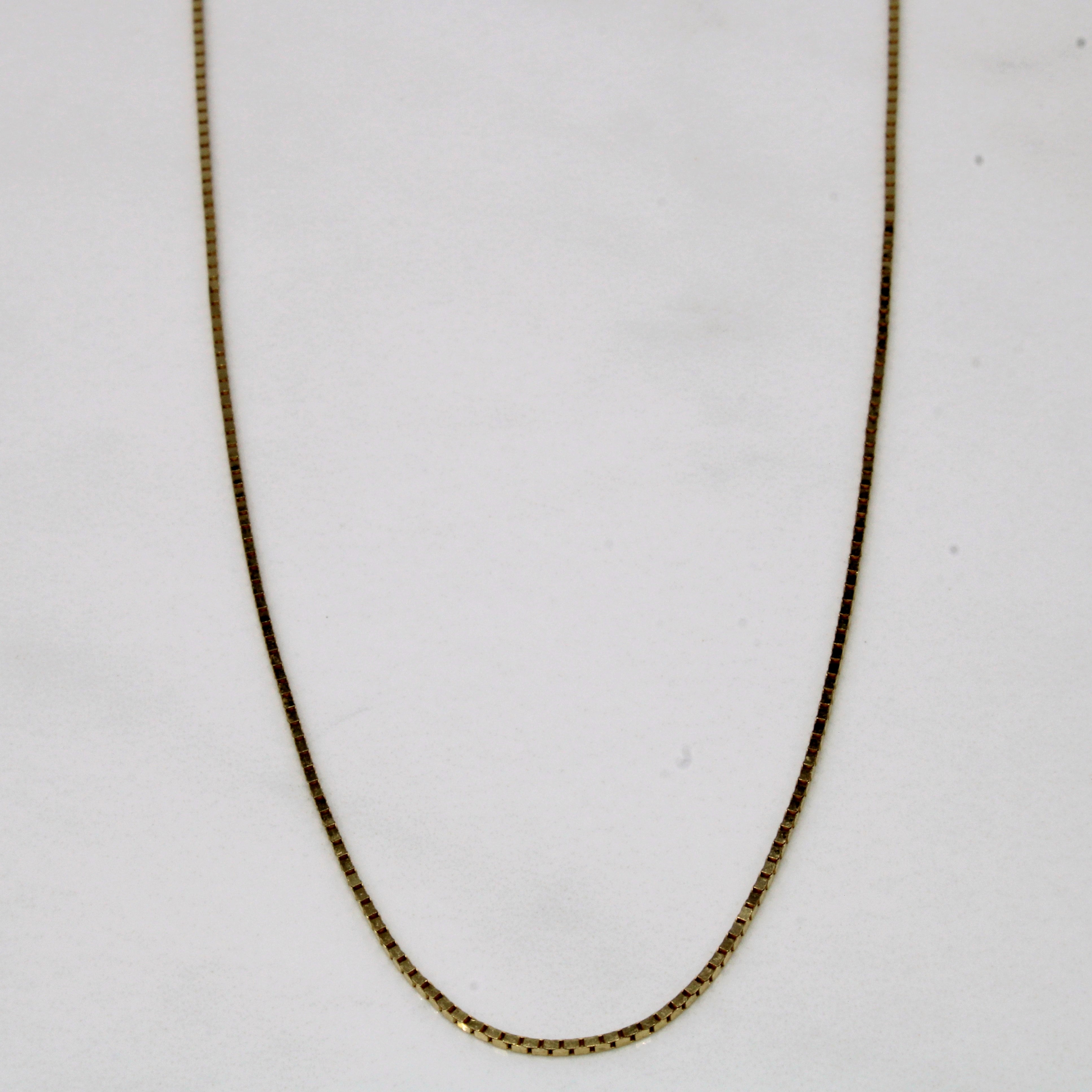 14k Yellow Gold Box Link Chain | 17" |