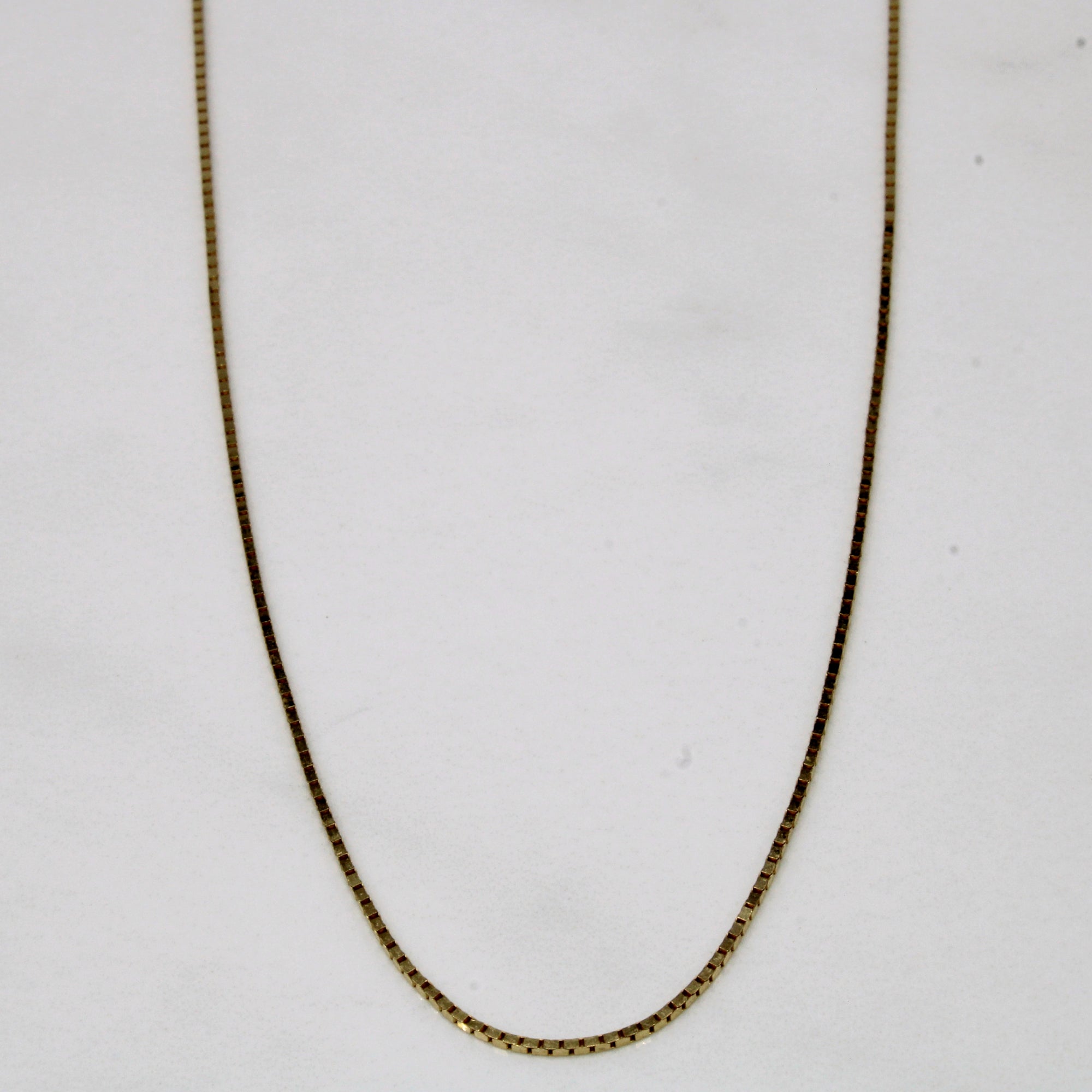 14k Yellow Gold Box Link Chain | 17