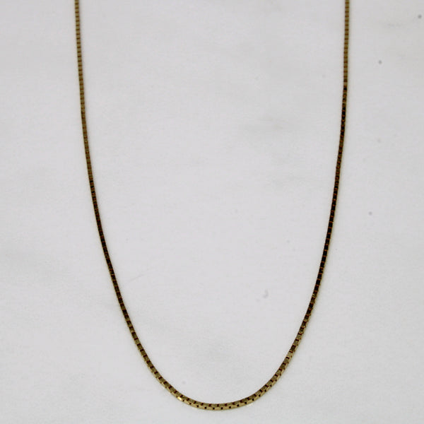 14k Yellow Gold Box Link Chain | 17