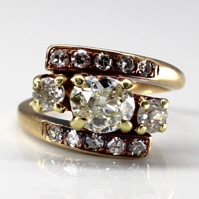 Bypass Vintage Diamond Ring | 1.45ctw | SZ 5.5 |