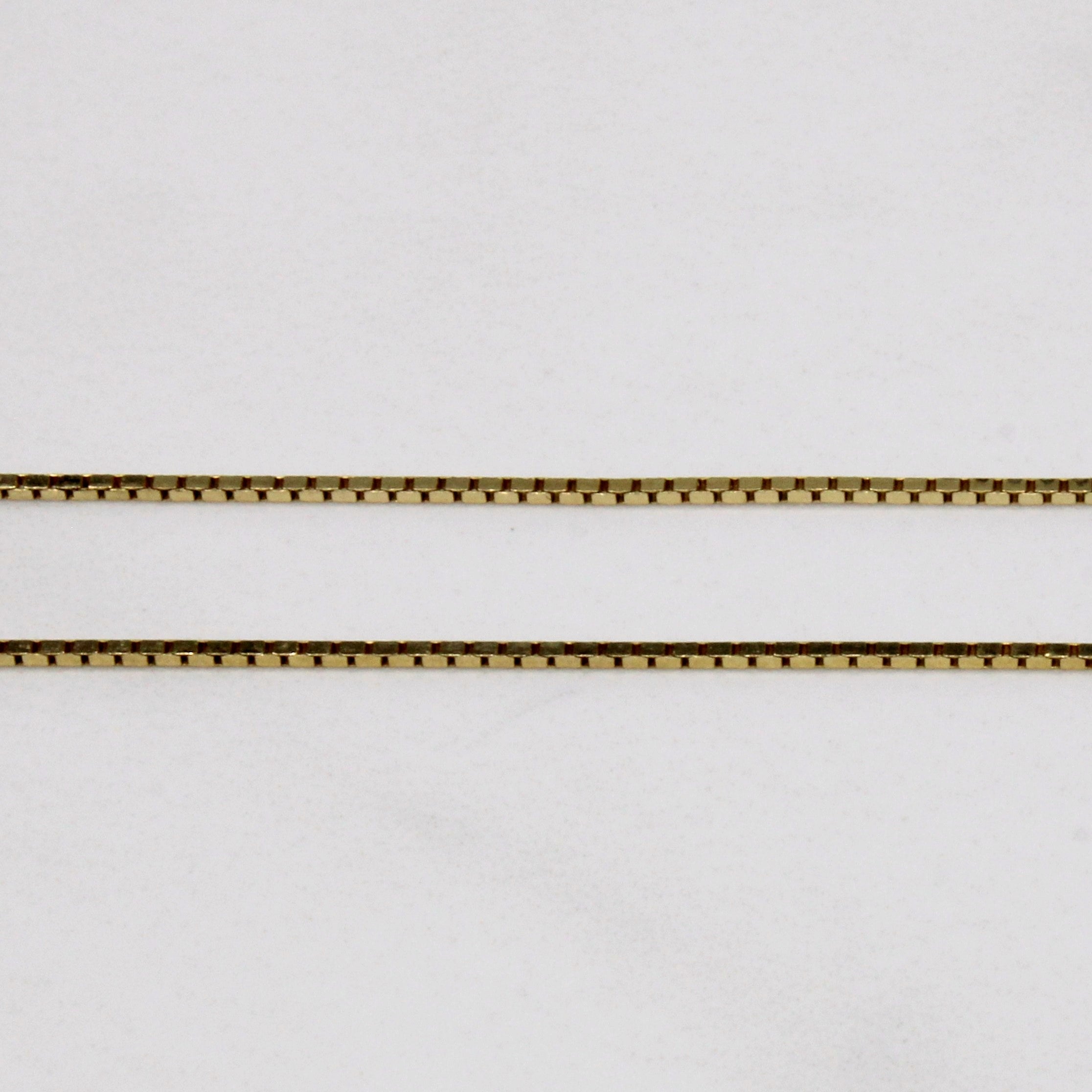 14k Yellow Gold Box Link Chain | 17" |