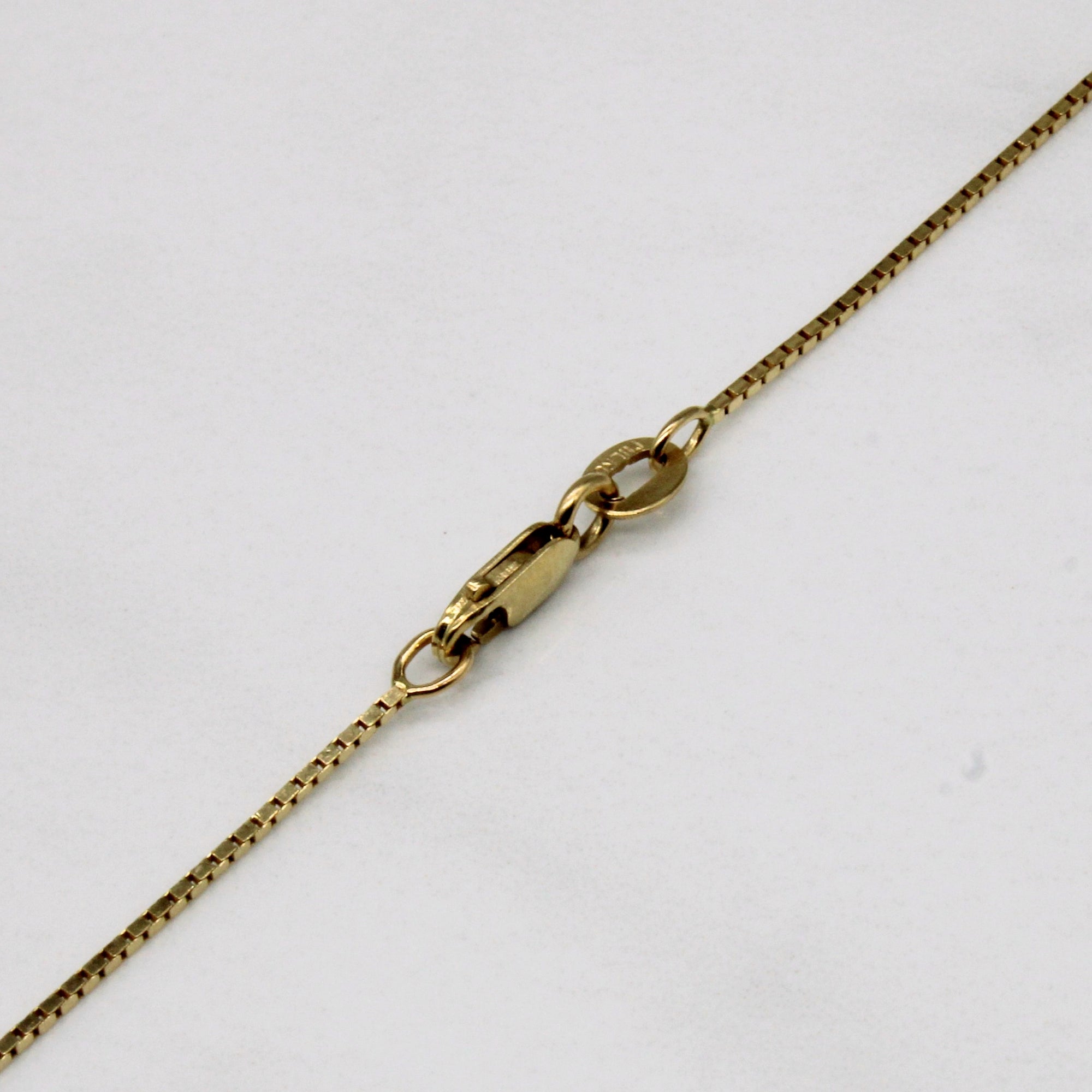 14k Yellow Gold Box Link Chain | 17