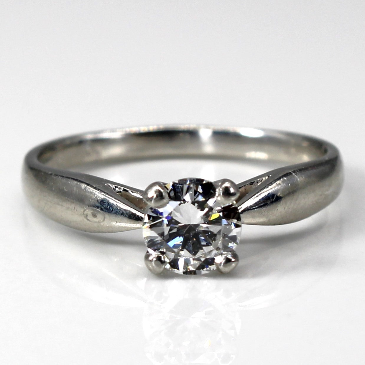 Bague solitaire vintage canadienne en platine et diamant | 0,55 ct SI1/SI2 H/I | Taille 6,25 |