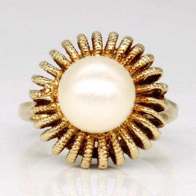 Pearl Cocktail 10k Ring | SZ 3.25 |
