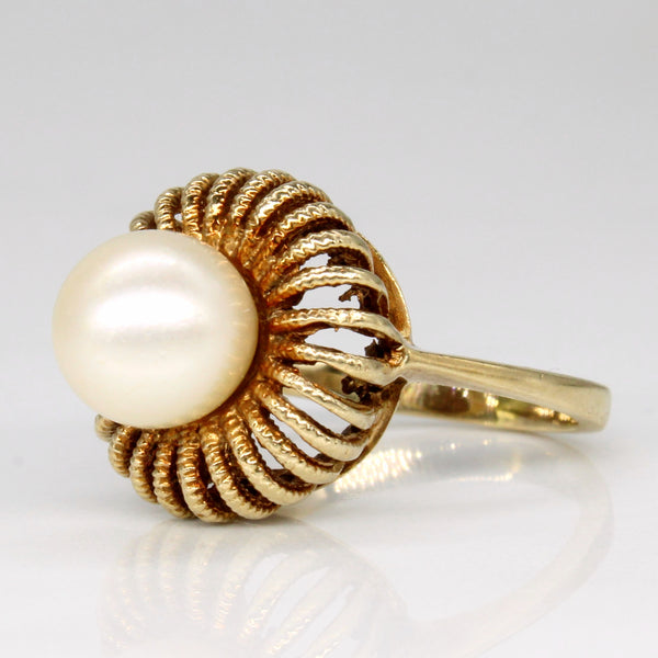 Pearl Cocktail 10k Ring | SZ 3.25 |