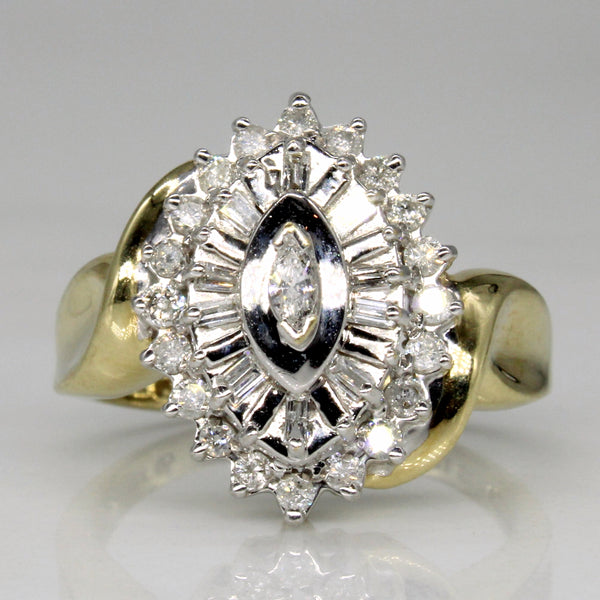 Diamond Cocktail Ring | 0.45ctw | SZ 6.75 |