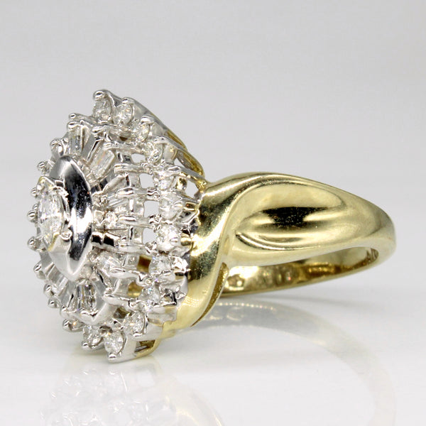 Diamond Cocktail Ring | 0.45ctw | SZ 6.75 |