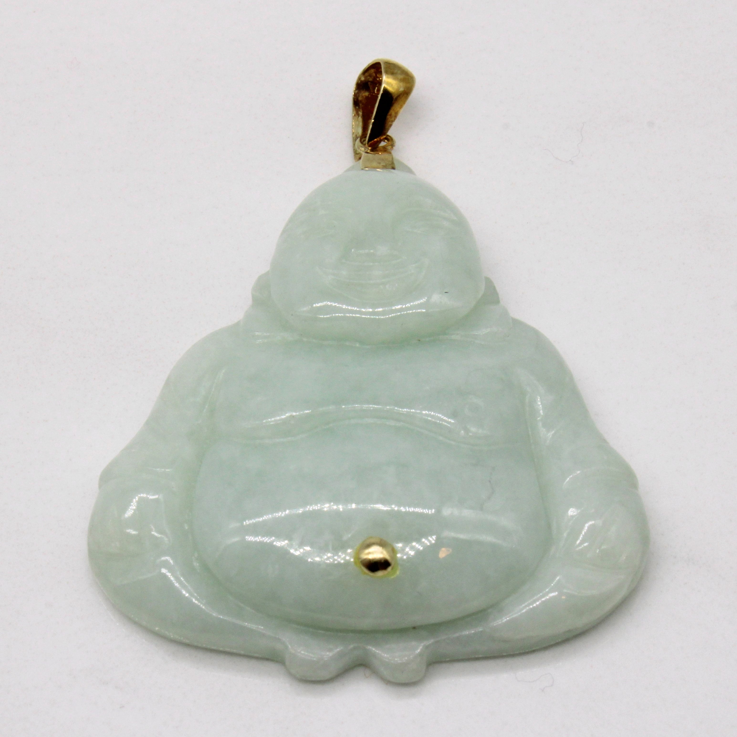 Carved Jadeite Buddha Pendant | 75.00ct |