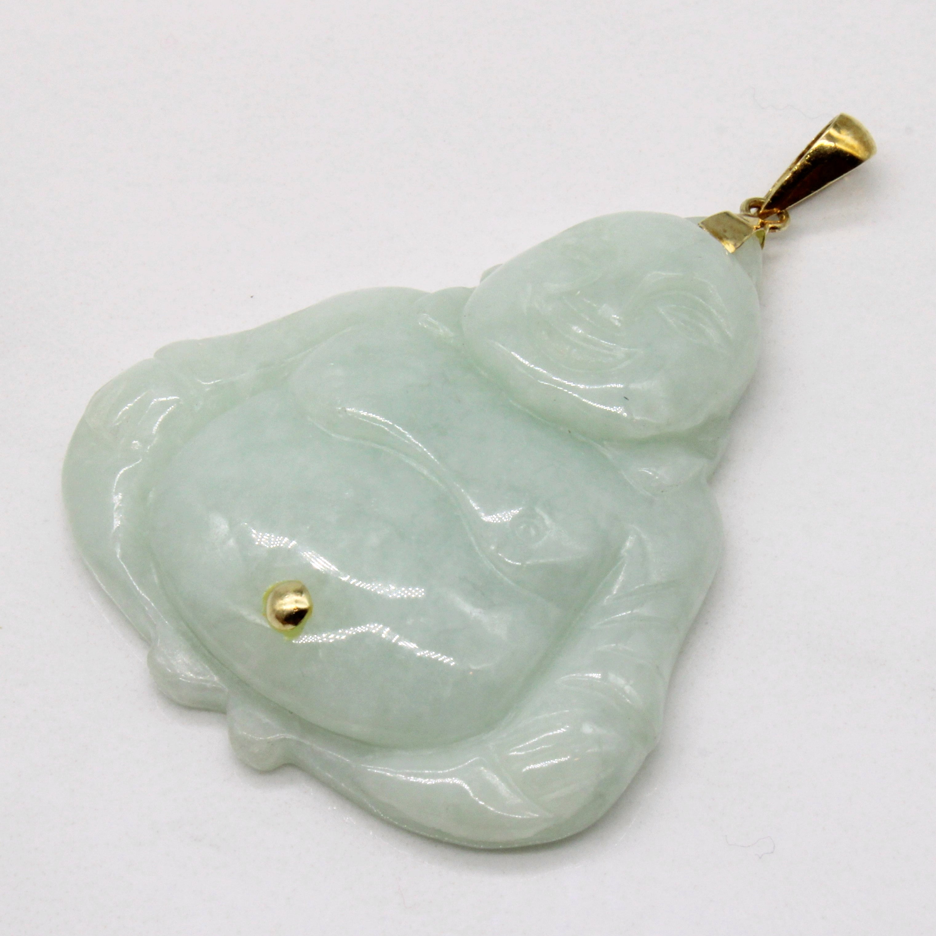 Carved Jadeite Buddha Pendant | 75.00ct |