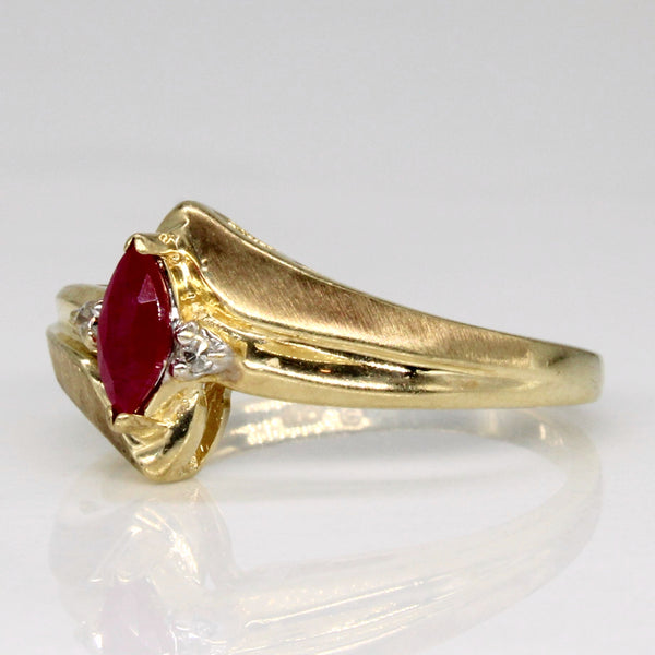 Ruby & Diamond Ring | 0.20ct, 0.01ctw | SZ 6 |