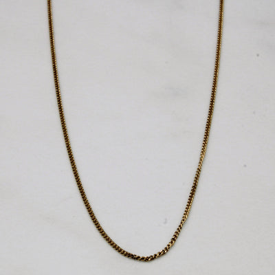 10k Yellow Gold Curb Chain | 16