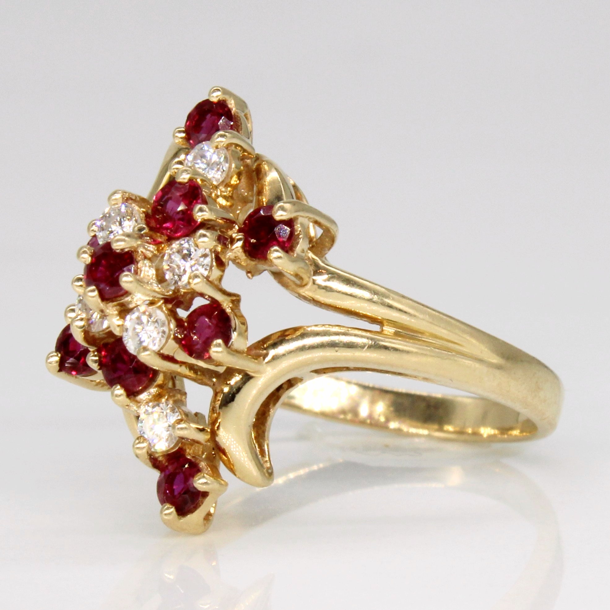 Ruby & Diamond Cocktail Ring | 0.36ctw, 0.15ctw | SZ 7.25 |