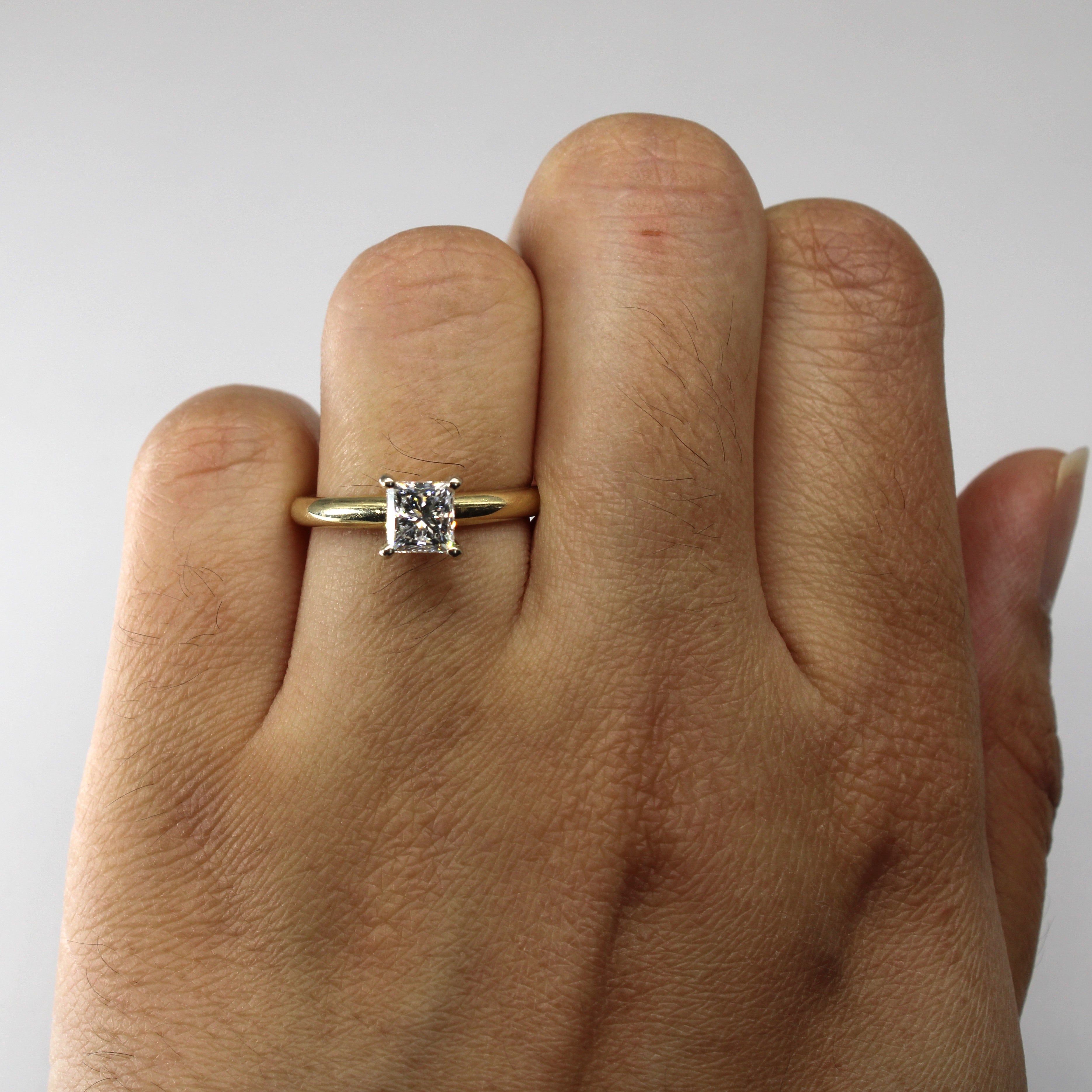 Solitaire Princess Diamond Ring | 1.00ct SI2 H | SZ 6.75 |