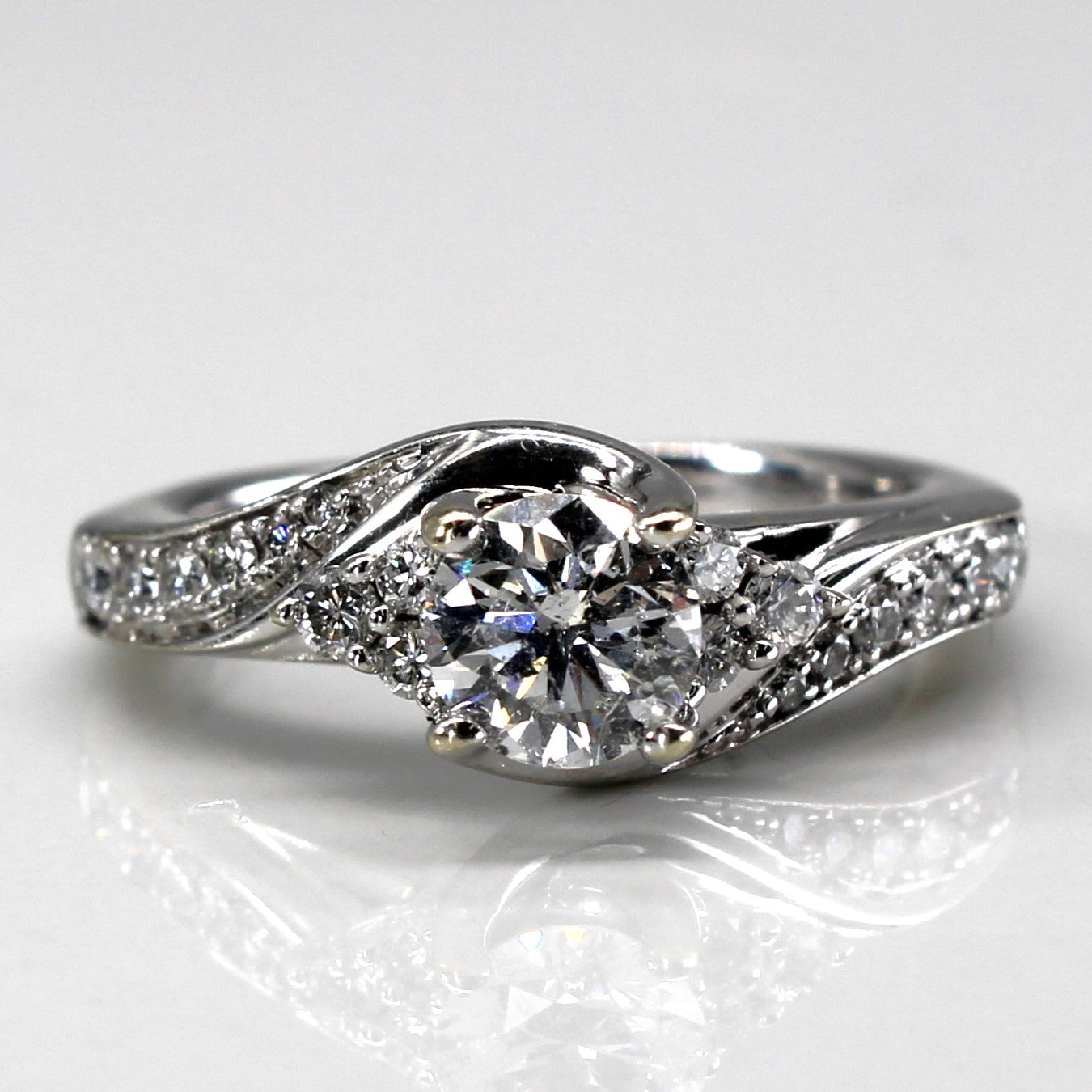 Bypass Diamond Engagement Ring | 0.89ctw I2 H | SZ 5 |