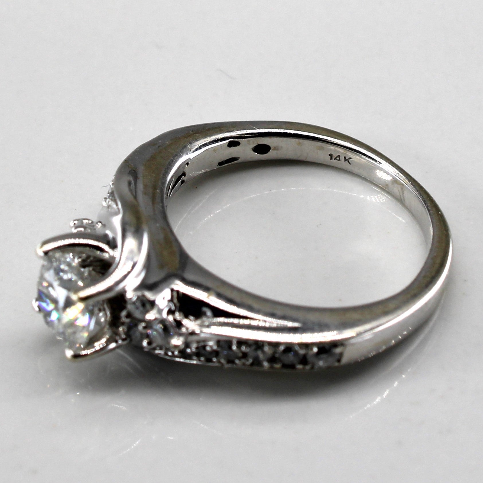 Bypass Diamond Engagement Ring | 0.89ctw I2 H | SZ 5 |
