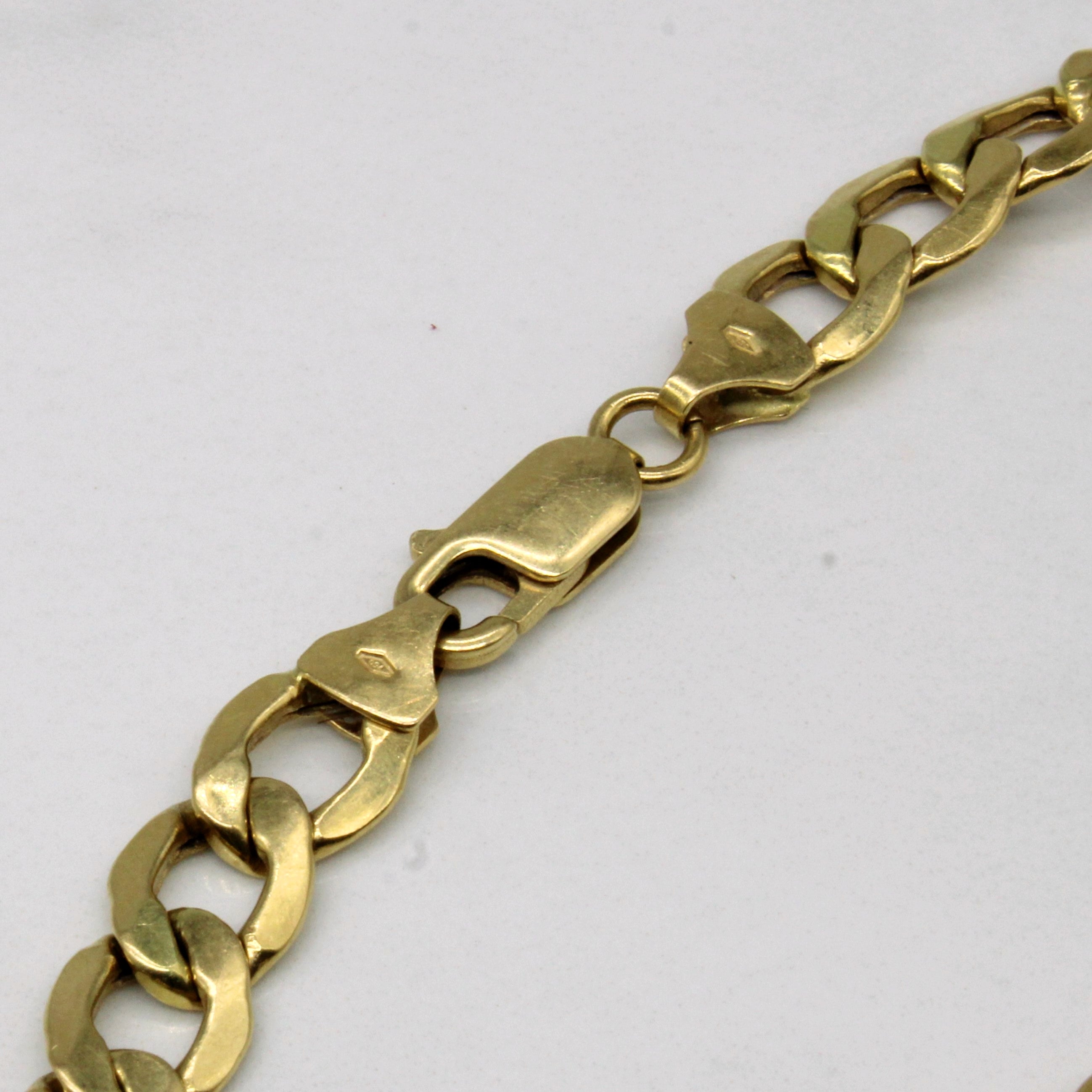18k Yellow Gold Curb Link Bracelet | 8" |