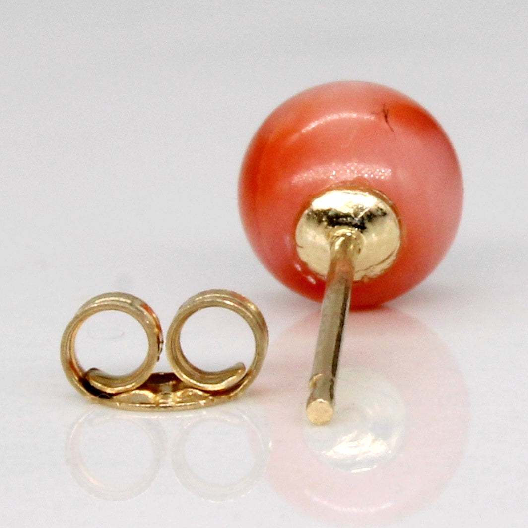 Boucles d'oreilles en perles de corail | 2,40 ct | 