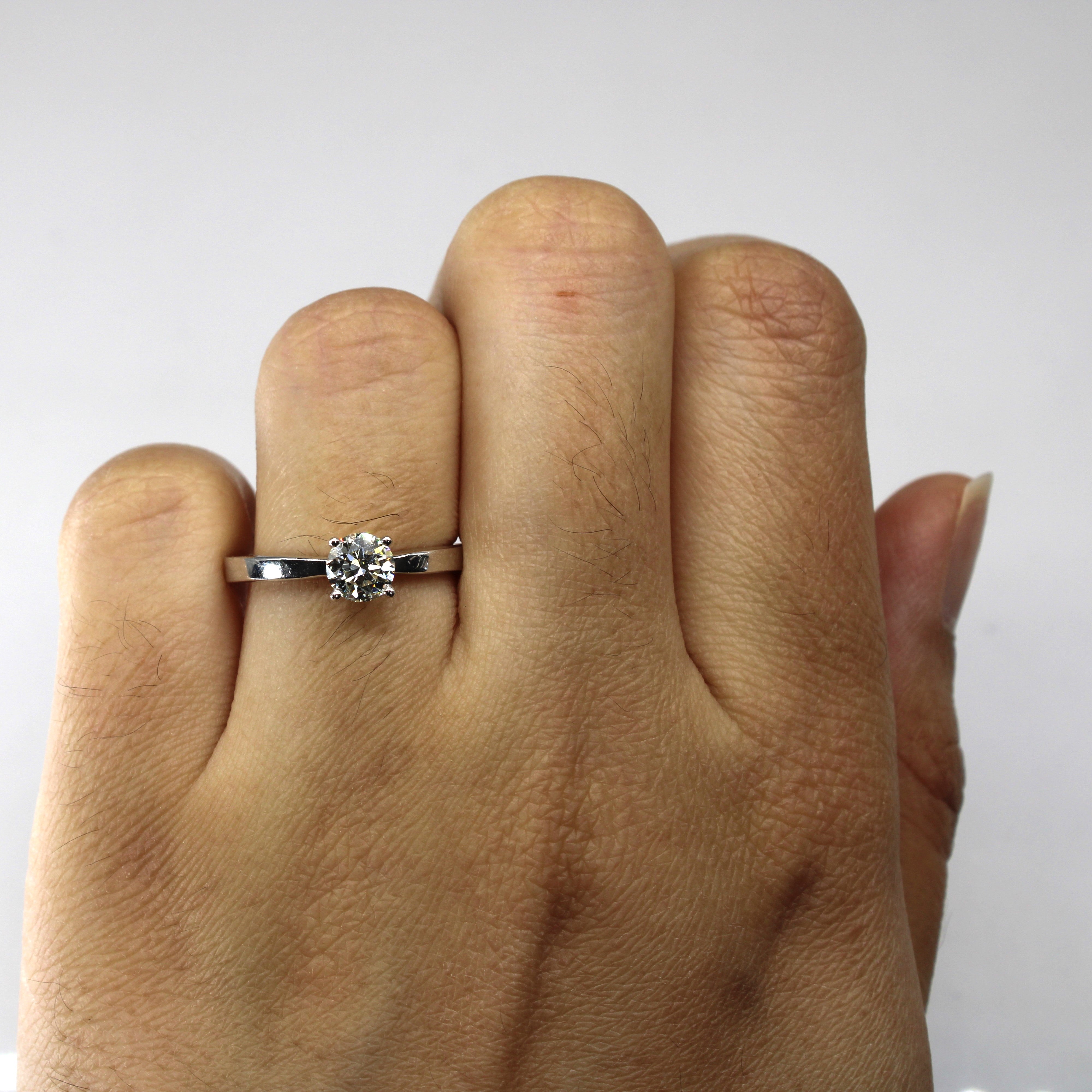 18k Prong Set Diamond Engagement Ring | 0.55ct VS1 J/K | SZ 6.5 |