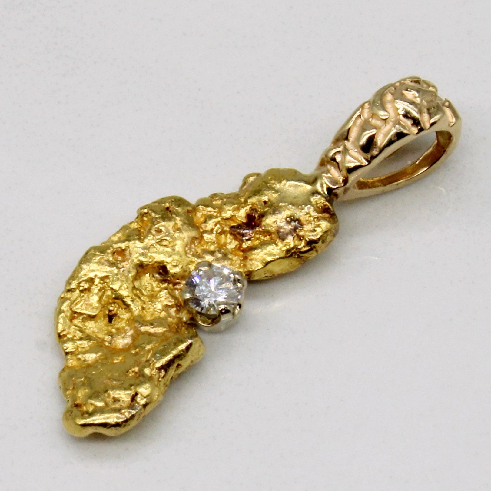 Diamond & Nugget Style Pendant | 0.07ct |