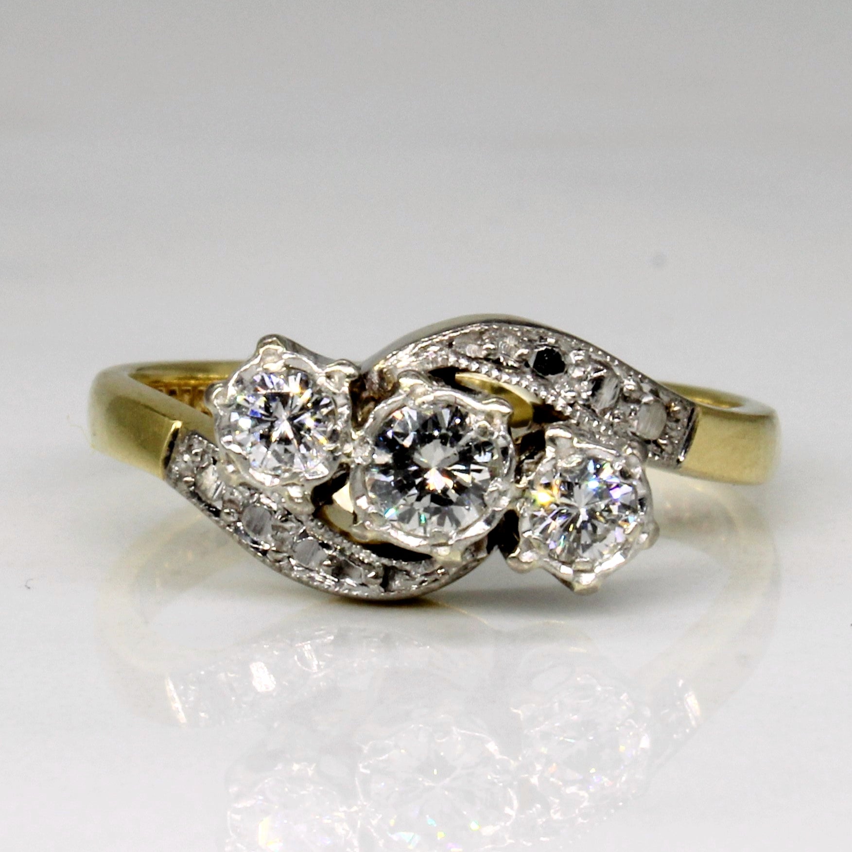 Bypass Diamond Engagement Ring | 0.33ctw | SZ 6.5 |