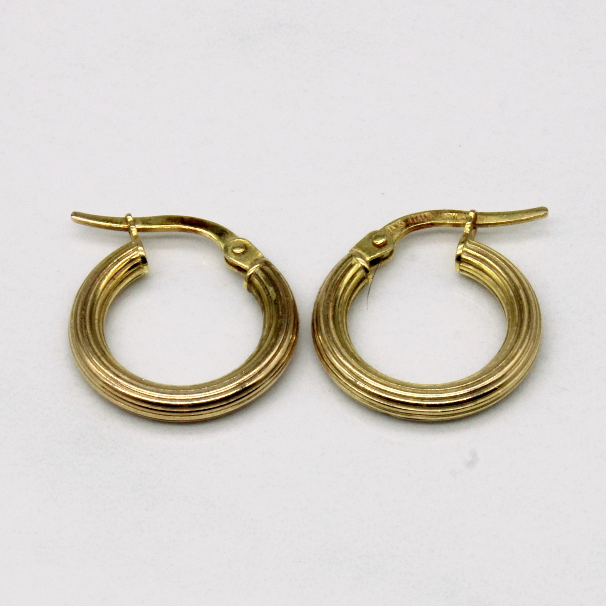14k Yellow Gold Hoop Earrings
