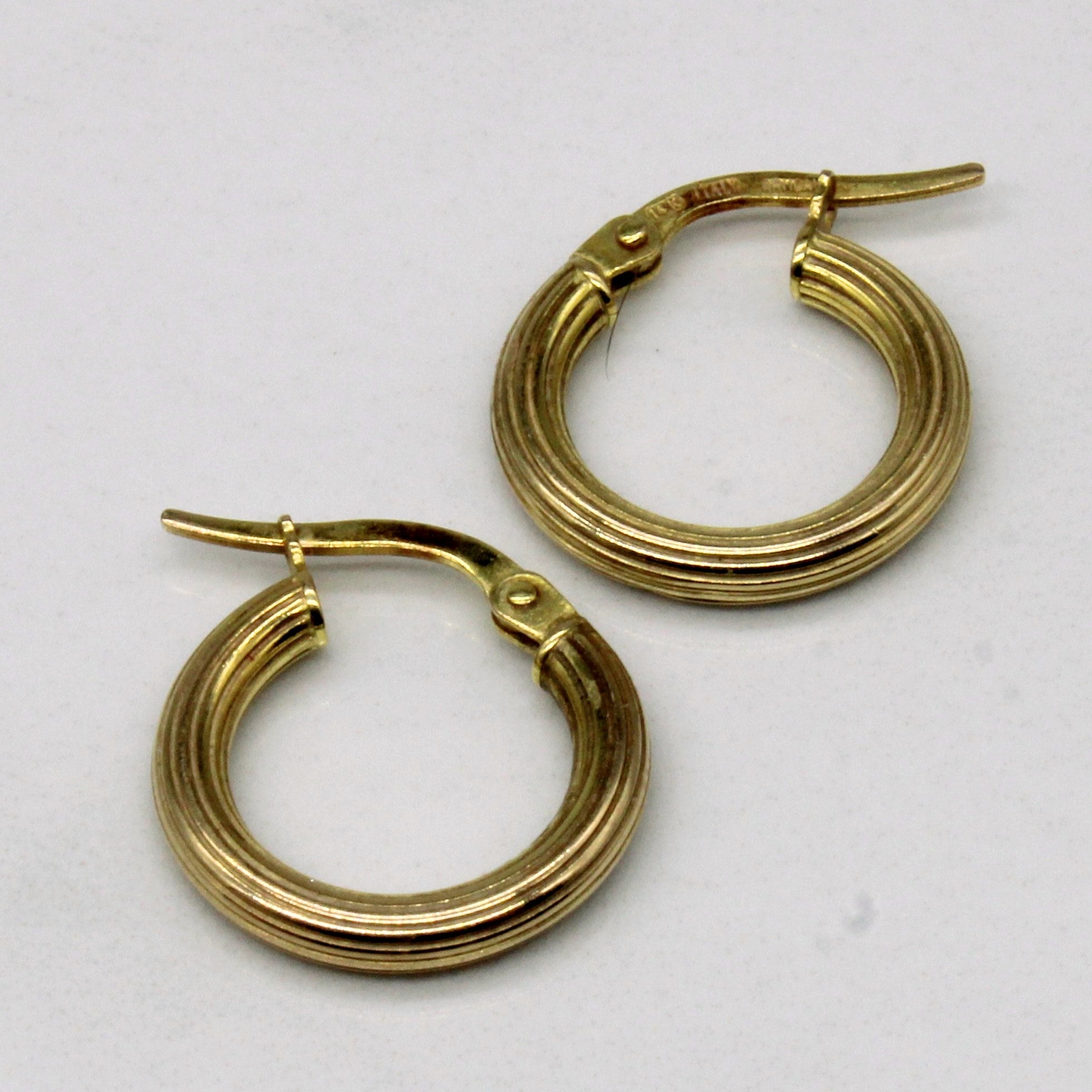 14k Yellow Gold Hoop Earrings